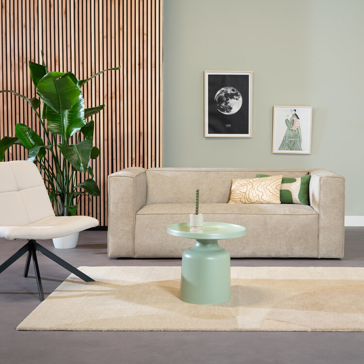 Salontafel Donna rond metaal lichtgroen