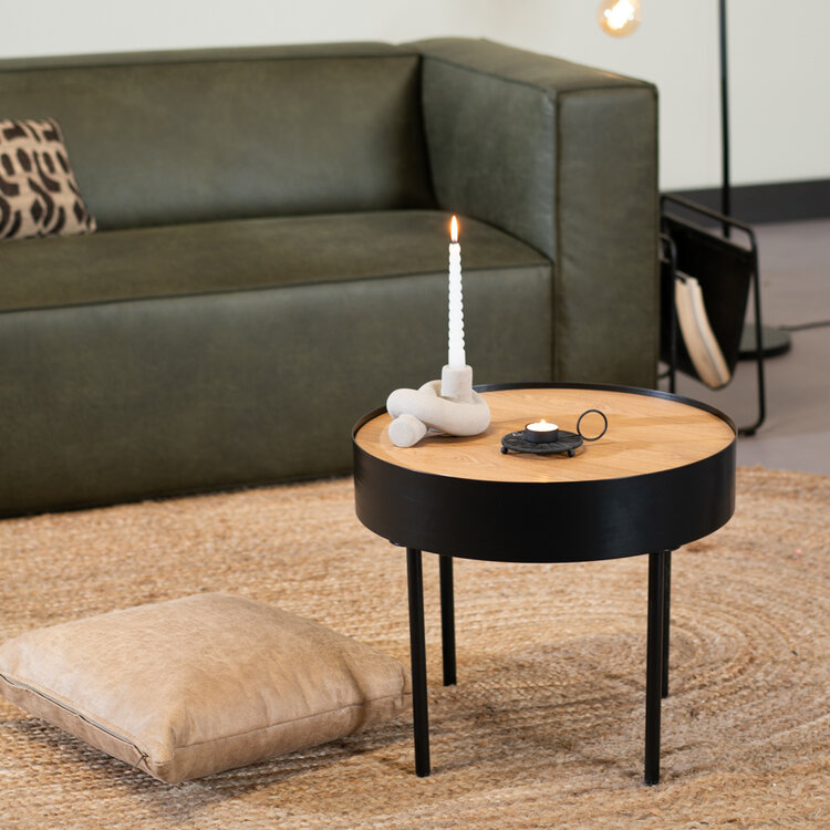 Salontafel Zita rond zwart