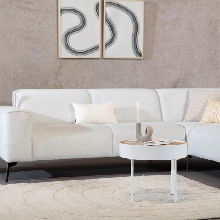 Salontafel Zita rond wit