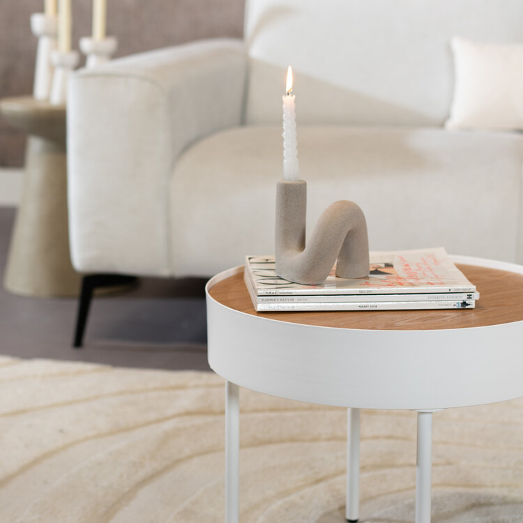 Salontafel Zita rond wit