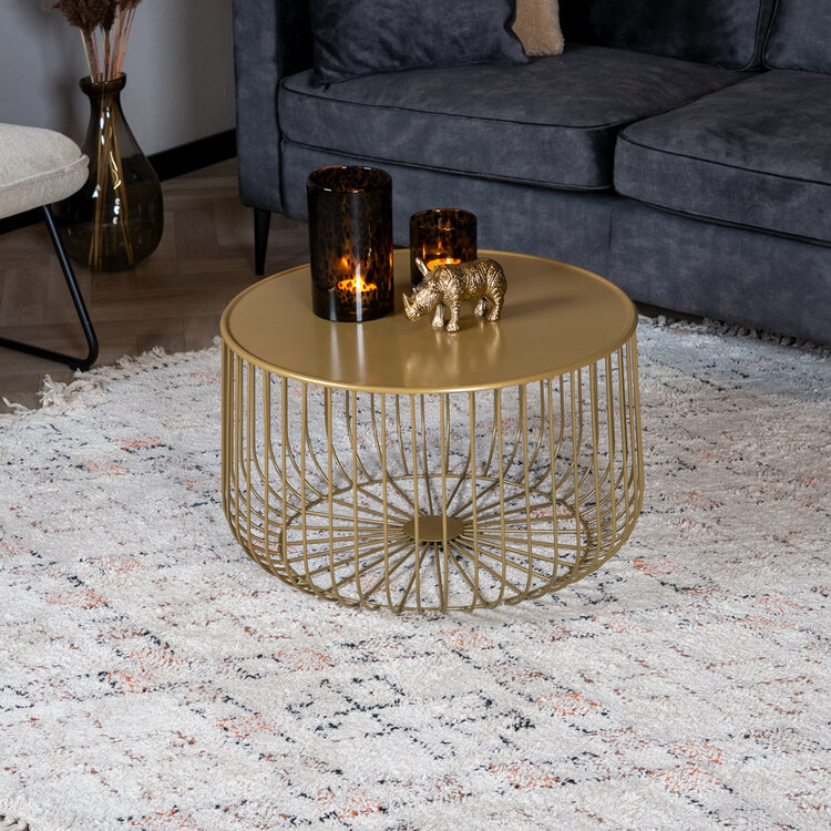 Salontafel Senna goud metaal