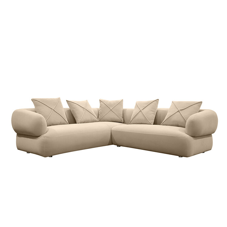 Hoekbank Palermo velvet beige links