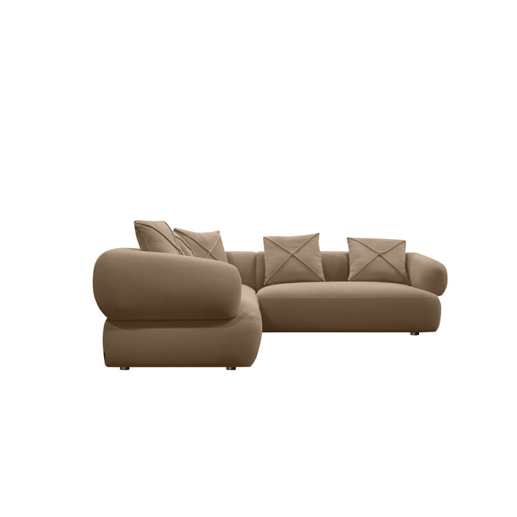 Hoekbank Palermo velvet taupe links