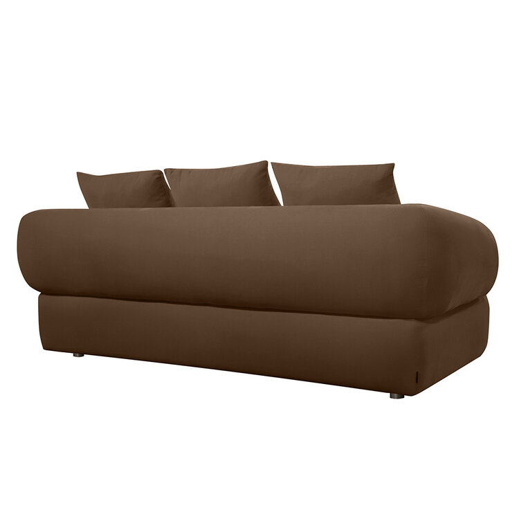 3-zitsbank Palermo velvet bruin