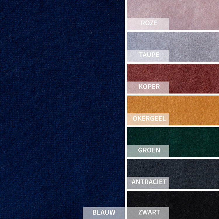 Velvet barkruk Mikky blauw 65-78 cm