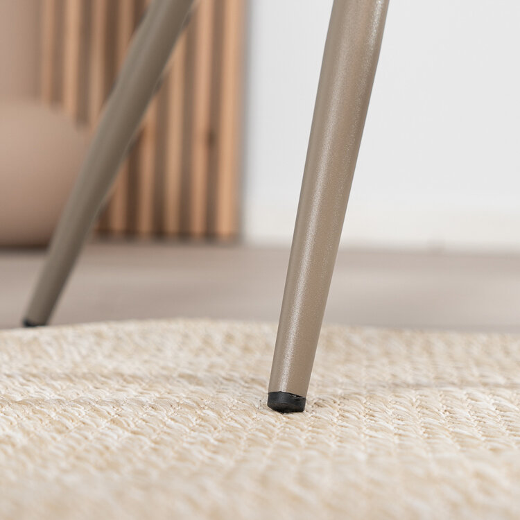 Scandinavische eetkamerstoel Jena taupe gerecyclede stof