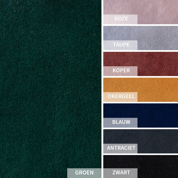 Velvet eetkamerstoel Mika donkergroen