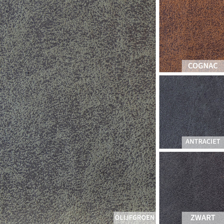 Industriële barkruk Block olijfgroen eco-leer 79cm