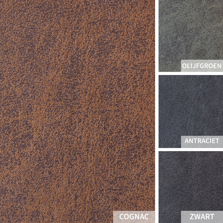 Industriële barstoel Club cognac eco leer 78 cm