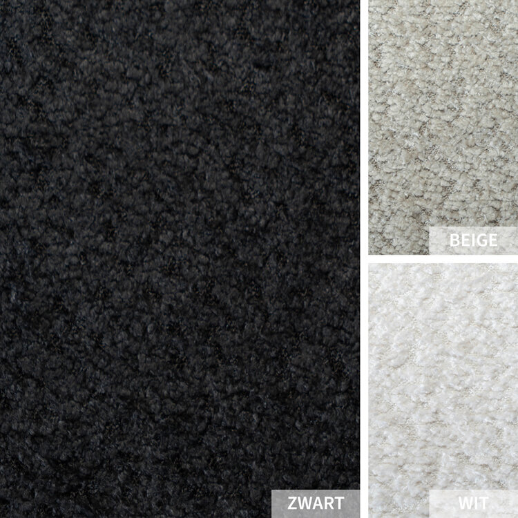 Scandinavische bank 2,5-zits Vegas bouclé zwart