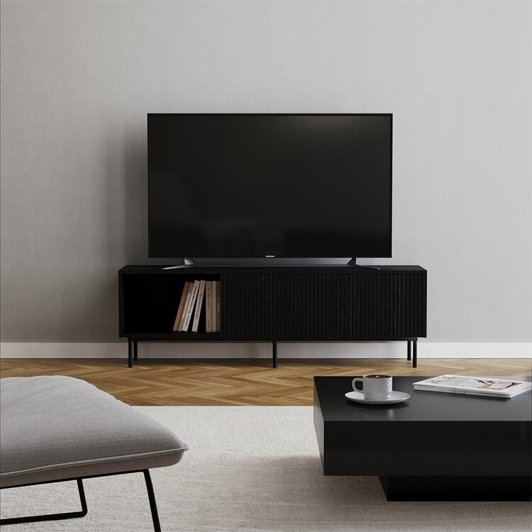 Tv-meubel Ray zwart eiken 150 cm