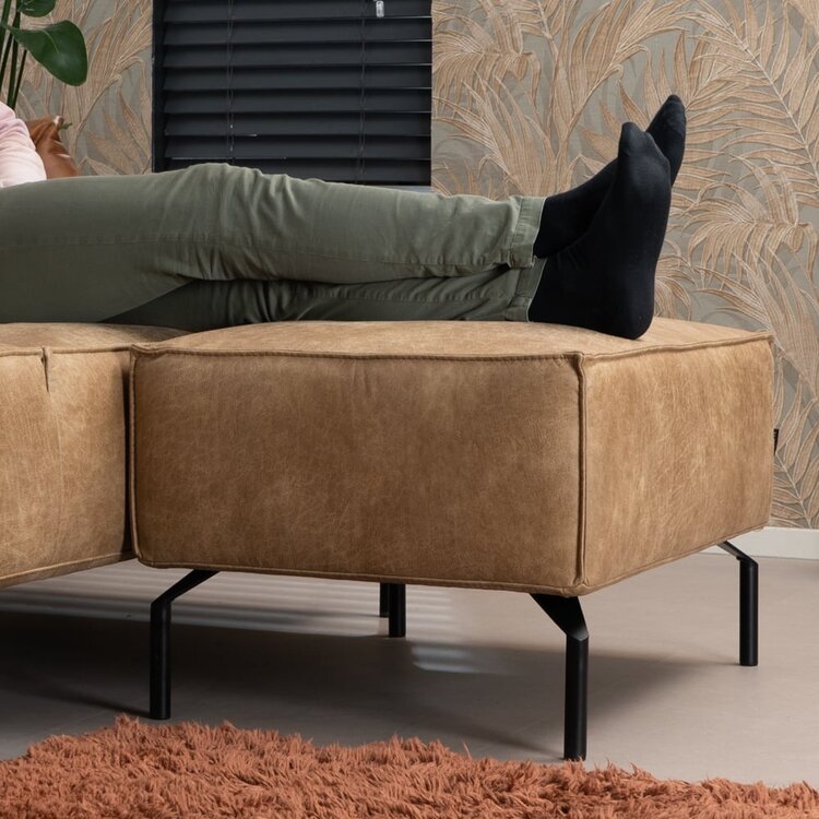 Hocker Kansas eco-leer beige