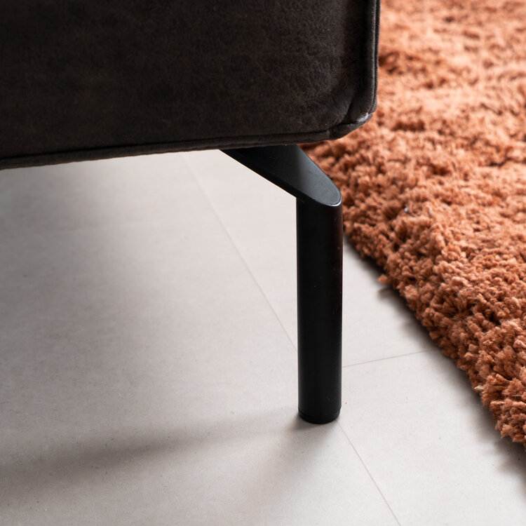 Industriële bank 3-zits Kansas eco-leer antraciet