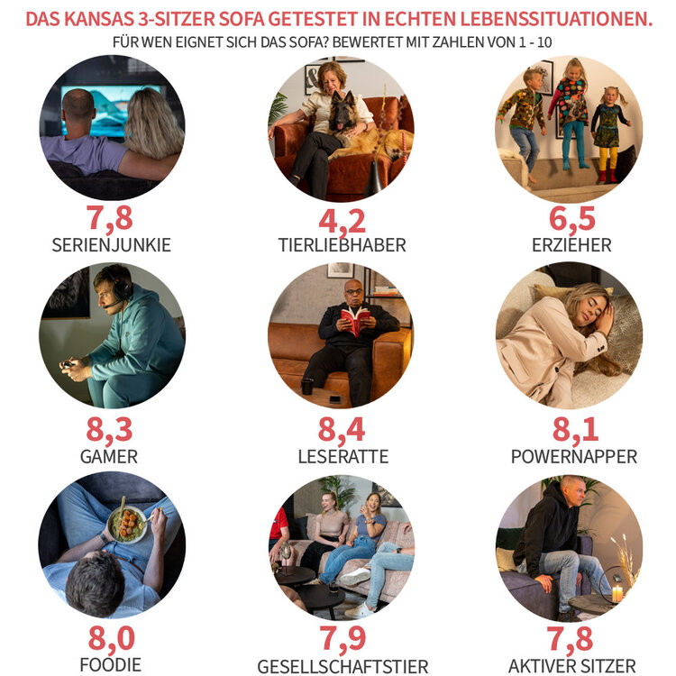 3-zitsbank Kansas koper ribstof