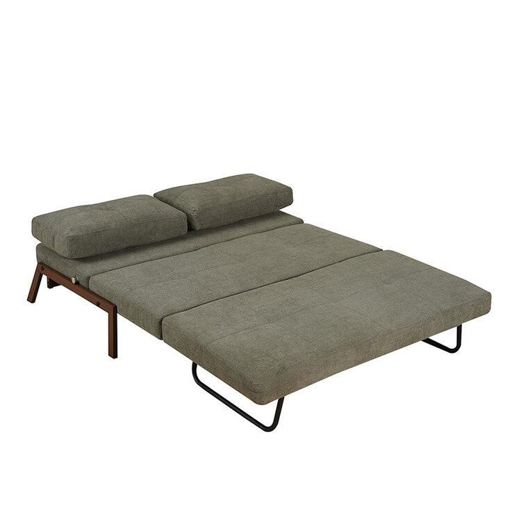 Slaapbank 2 persoons Mikko gerecyclede stof groen