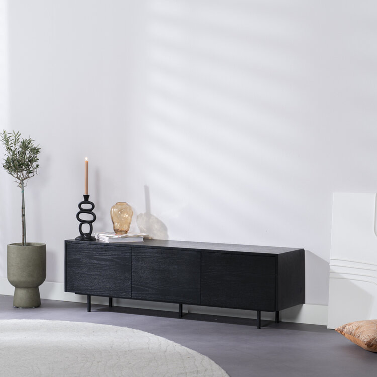 Tv-meubel Thomas zwart eiken 150 cm