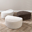 Hocker Lune halve maan chenille beige