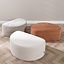 Hocker Neso halve maan stof gemêleerd terracotta
