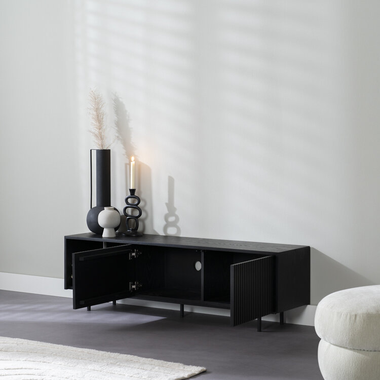 Tv-meubel Ray zwart eiken 150 cm