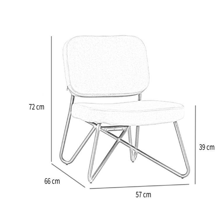 Velvet fauteuil Julia koper