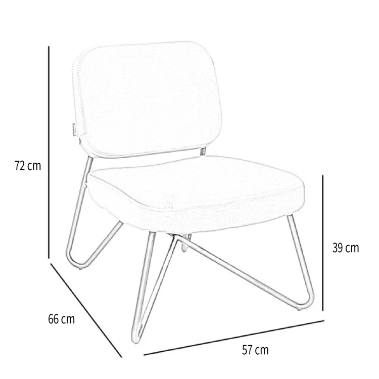 Scandinavische fauteuil Viggo taupe gerecyclede stof