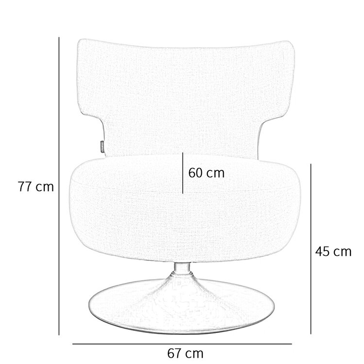 Fauteuil Metro draaibaar linnen taupe