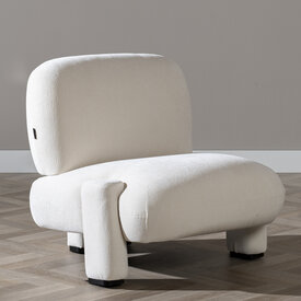 Scandinavische fauteuil Louise chenille off white