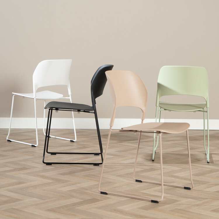 Scandinavische eetkamerstoel Elena taupe