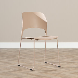 Scandinavische eetkamerstoel Elena taupe