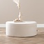 Hocker Neso halve maan stof gemêleerd beige