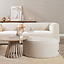 Hocker Neso halve maan stof gemêleerd beige