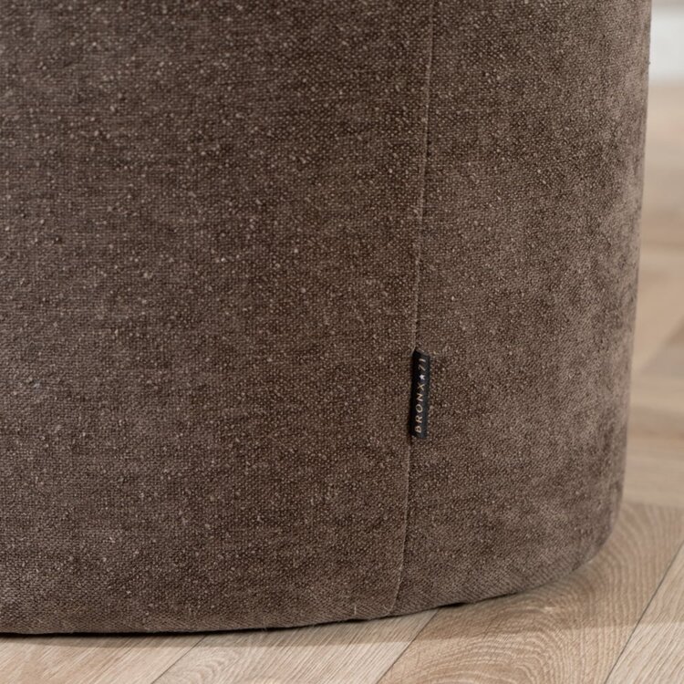 Hocker Lune halve maan chenille bruin
