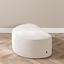 Hocker Lune halve maan chenille off white
