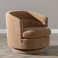 Scandinavische fauteuil Valerie draaibaar chenille terracotta