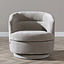 Scandinavische fauteuil Valerie draaibaar chenille taupe