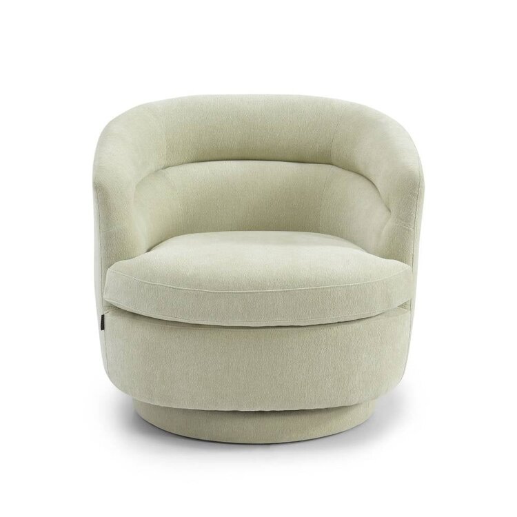 Scandinavische fauteuil Valerie draaibaar chenille mintgroen