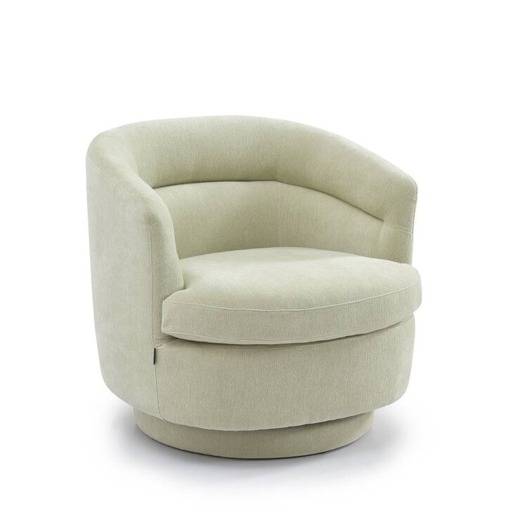 Scandinavische fauteuil Valerie draaibaar chenille mintgroen