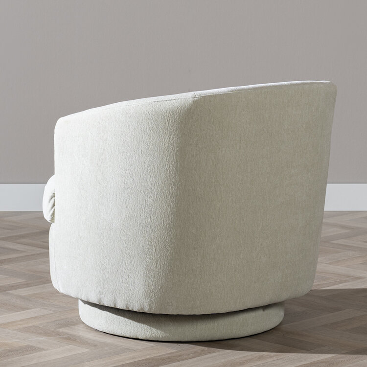 Scandinavische fauteuil Valerie draaibaar chenille mintgroen