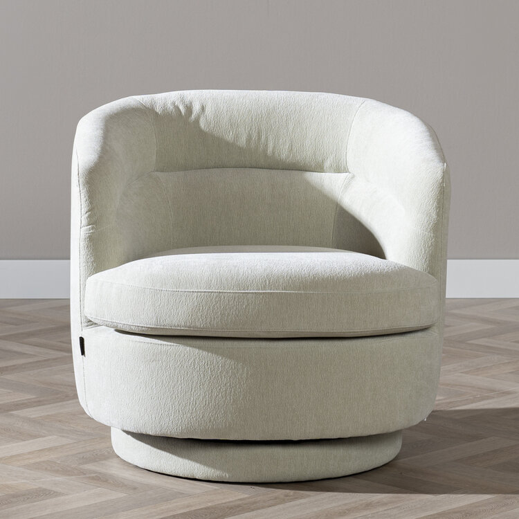 Scandinavische fauteuil Valerie draaibaar chenille mintgroen