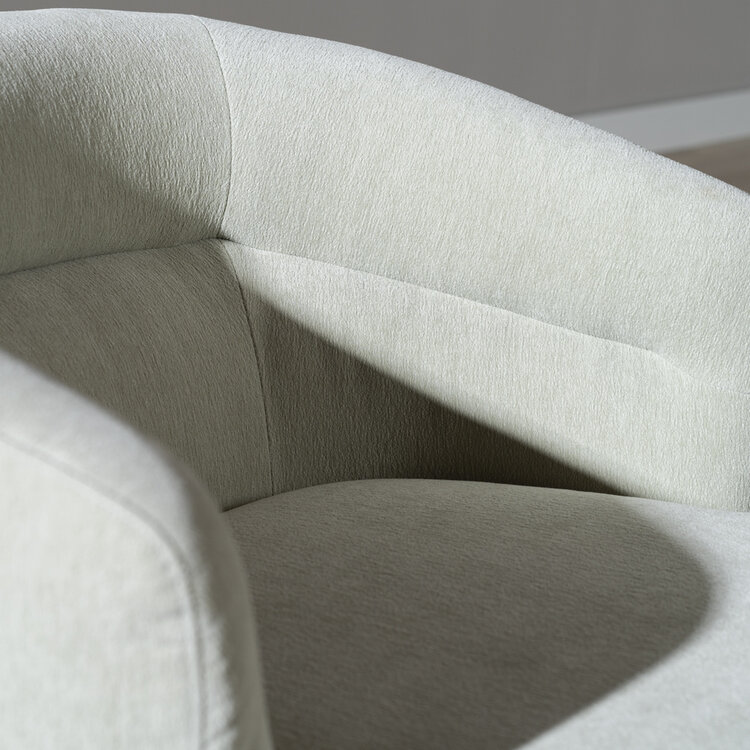 Scandinavische fauteuil Valerie draaibaar chenille mintgroen