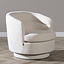 Scandinavische fauteuil Valerie draaibaar chenille off white