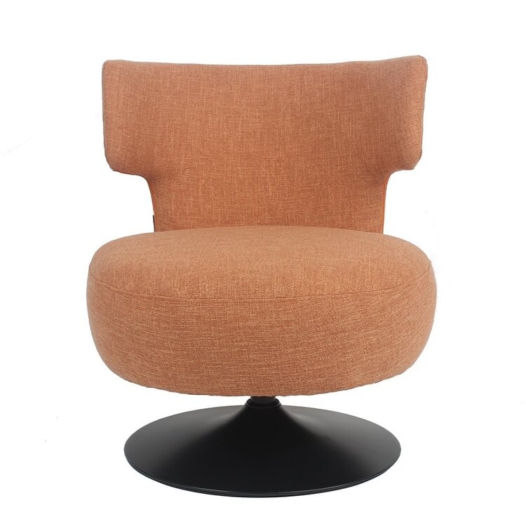 Fauteuil Metro draaibaar linnen koper