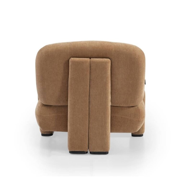 Scandinavische fauteuil Louise chenille terracotta