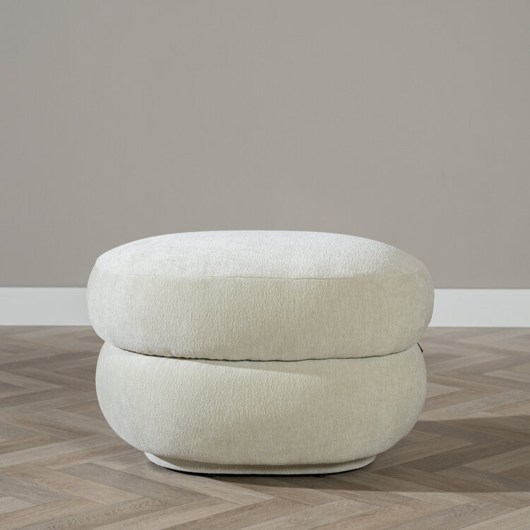 Hocker Mia ovaal chenille mint groen