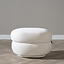 Hocker Mia ovaal chenille off white