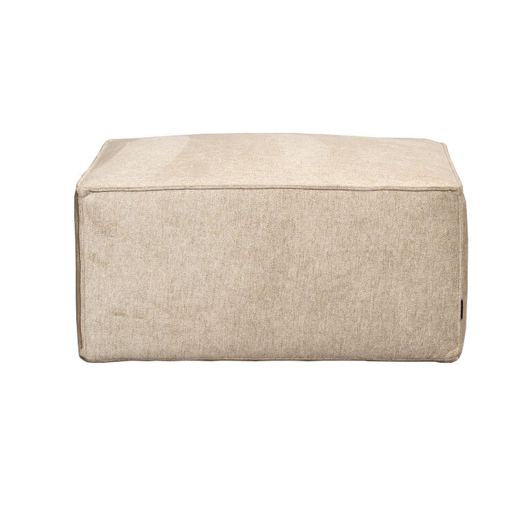 Scandinavische hocker Memphis stof gemêleerd taupe
