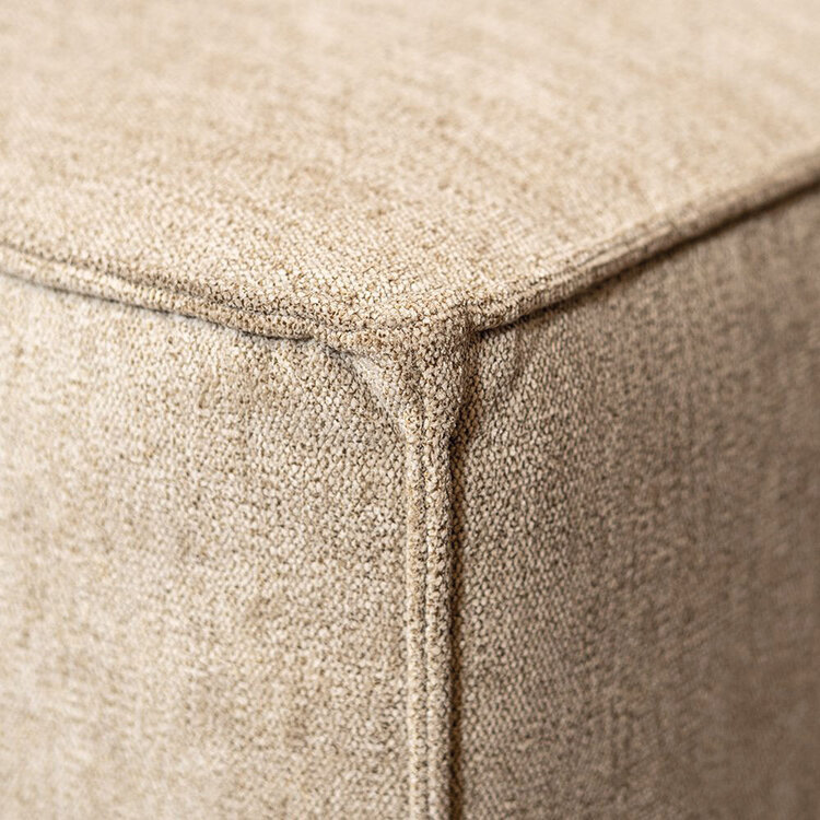 Scandinavische hocker Memphis stof gemêleerd taupe
