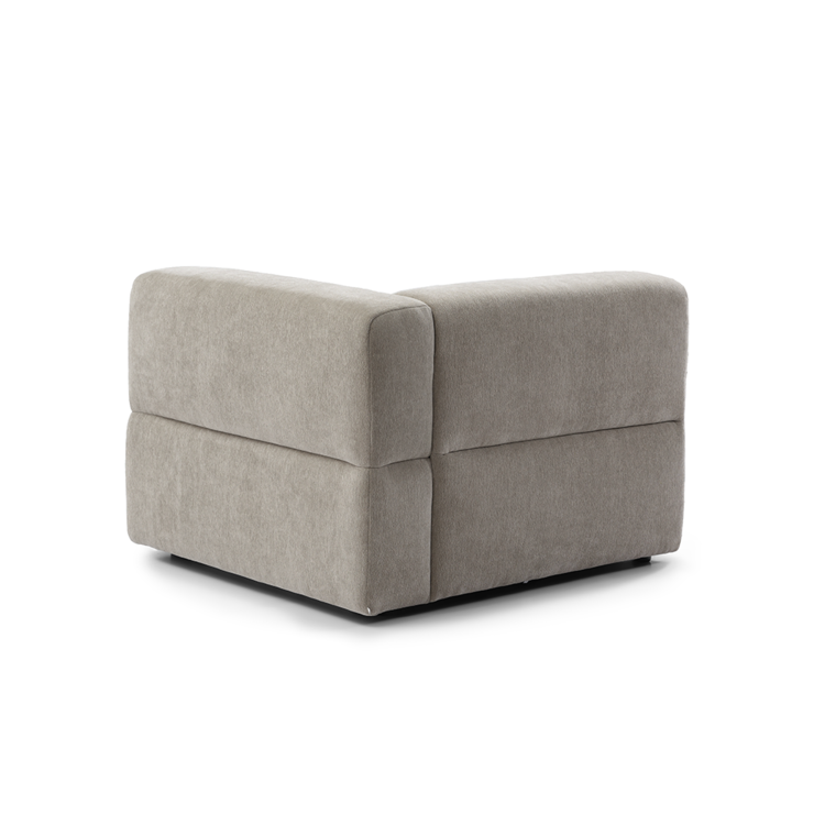 Scandinavische hoekbank Karla taupe rechts 3-zits