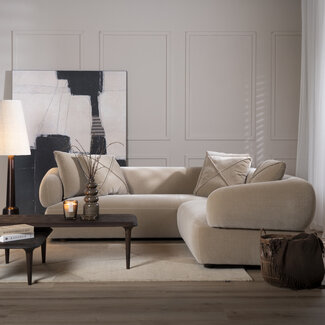 Hoekbank Palermo velvet taupe rechts