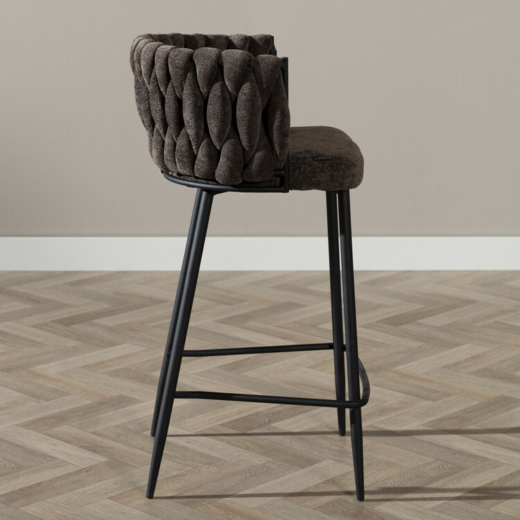 Barkruk River chenille bruin 75cm